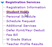 student holds