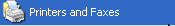 printers and faxes command.