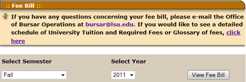 Fee Bill