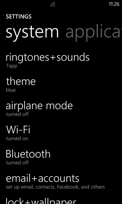 WiFi settings and options