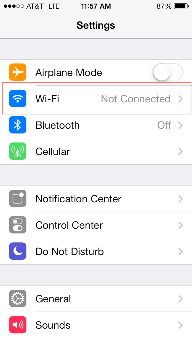 The Wi-Fi Selection Settings