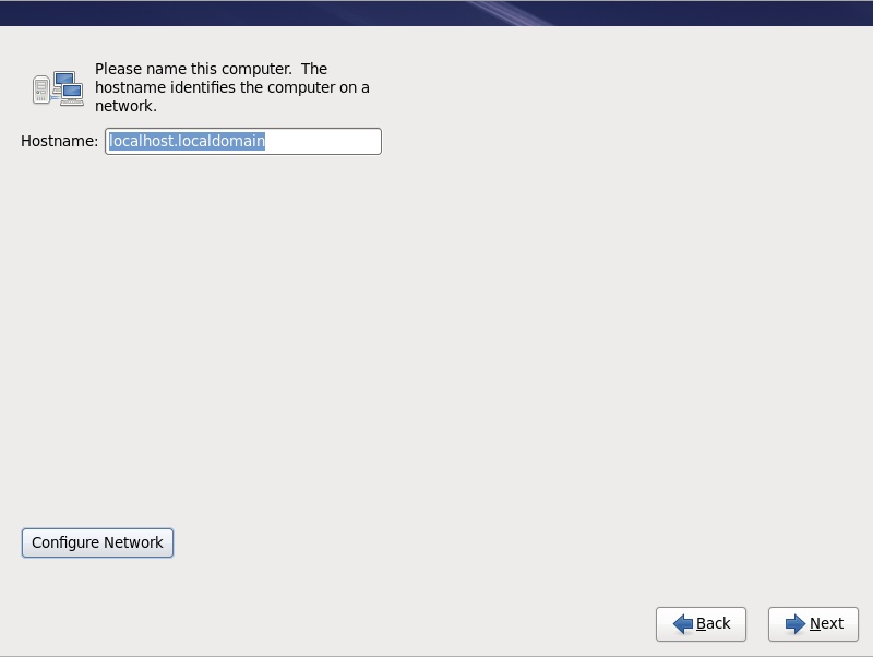  hostname selection tab. Choose a local Hostname. 