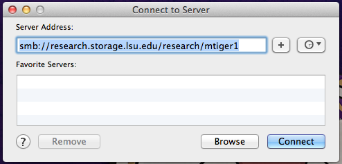 connecting to faculty storage solution