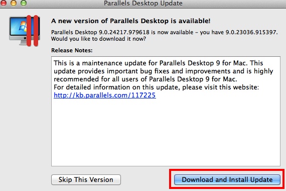 download button highlighted in the bottom right corner of Install Updates window