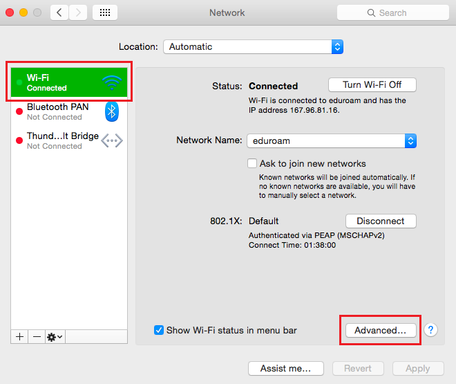 Network Settings windows