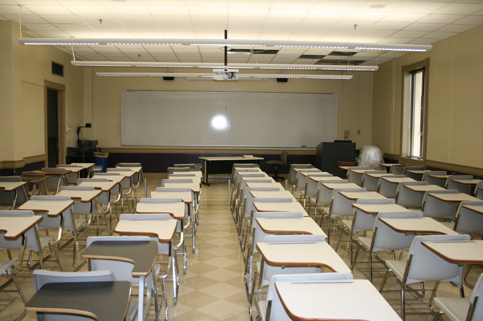 view from the back of classroom