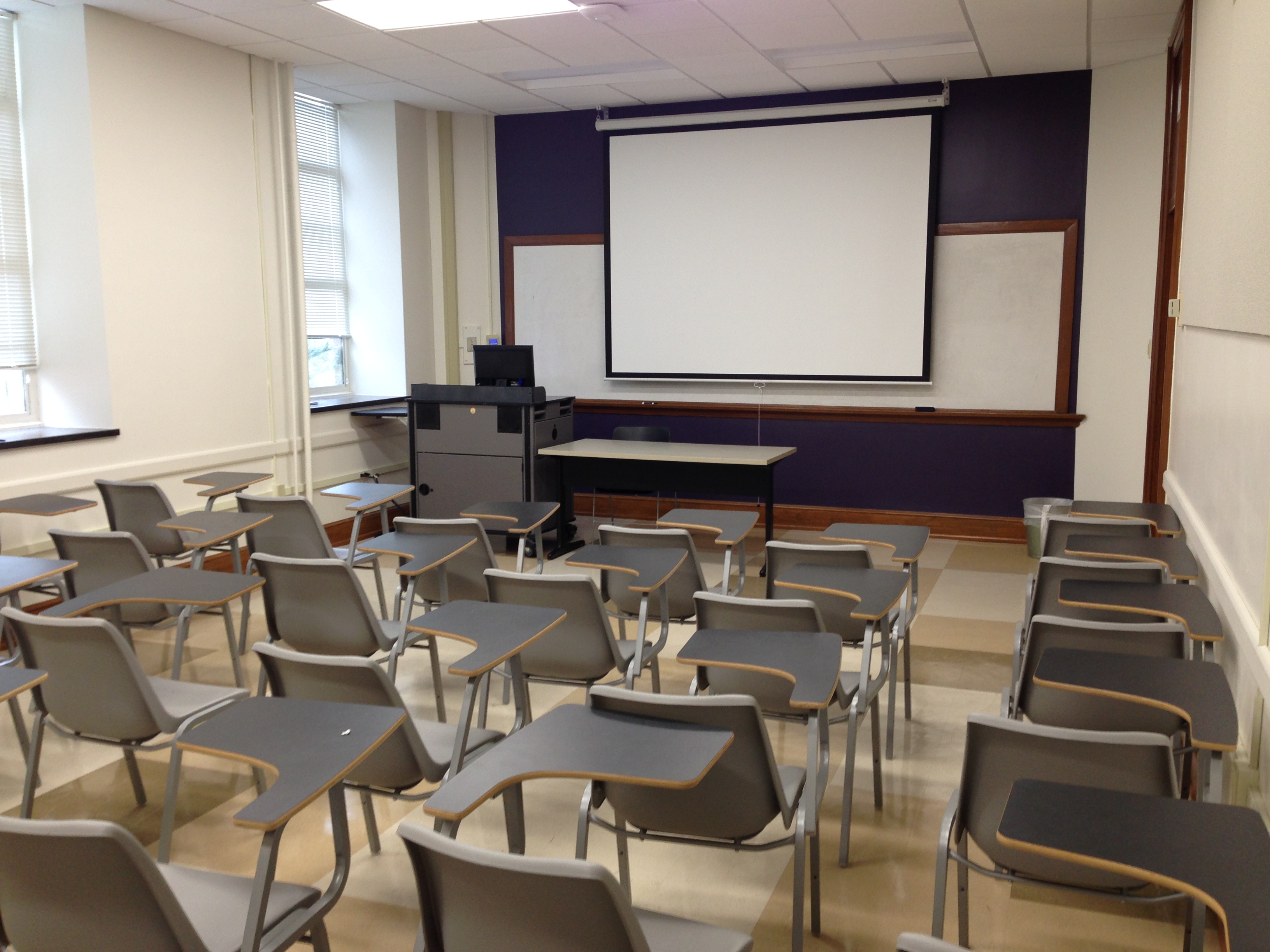 Miller Hall room 119  from the back of the classroom