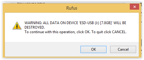  warning for rufus