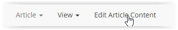 the Edit Article Content button.