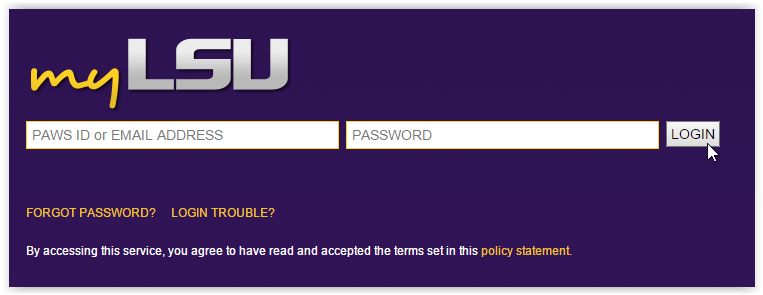 Log on to myLSU