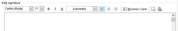 Edit signature text box