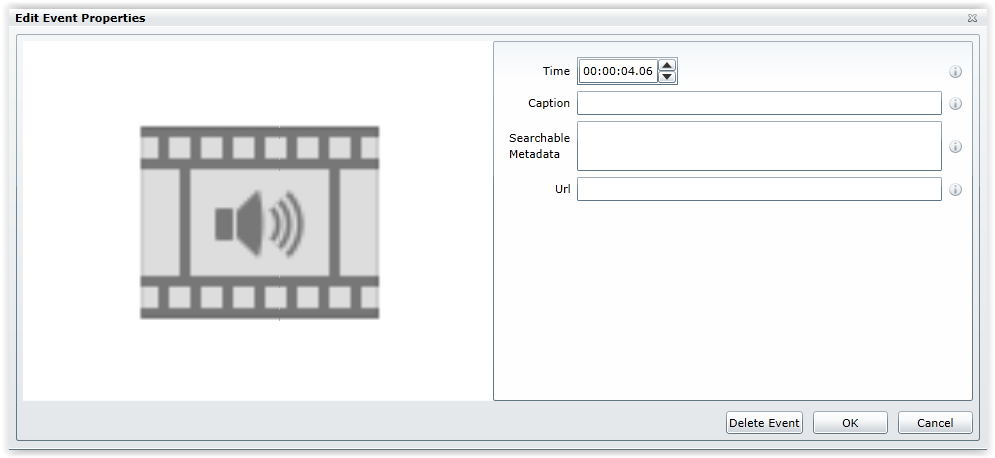 edit event properties window in Panopto