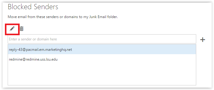 the edit blocked users screen (outlook).