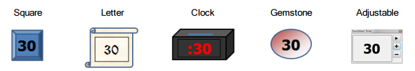 countdown timers available