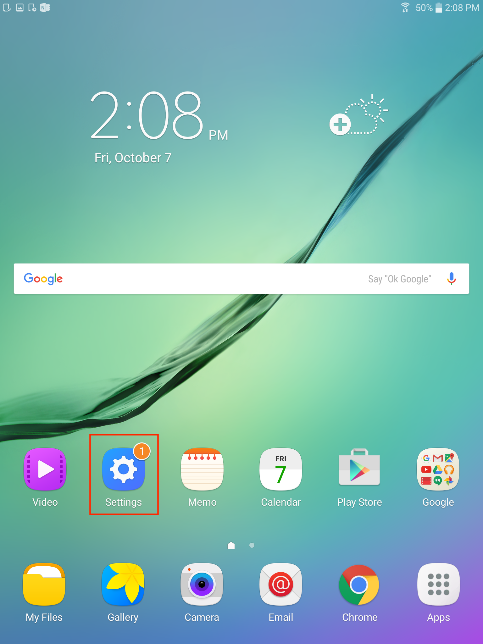 Galaxy Home Screen