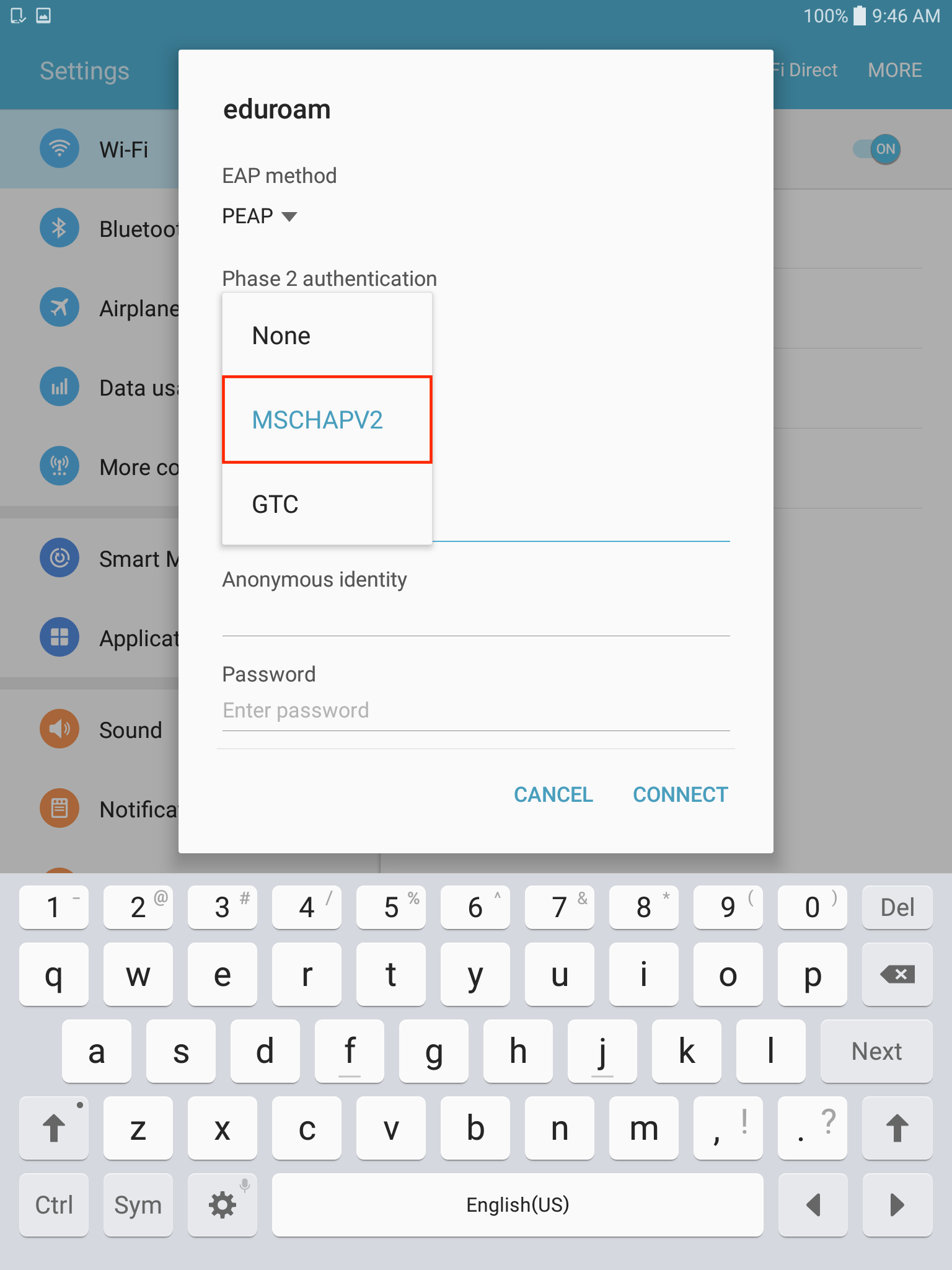 Phase 2 Authentication options