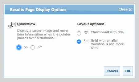 Collections Display Options