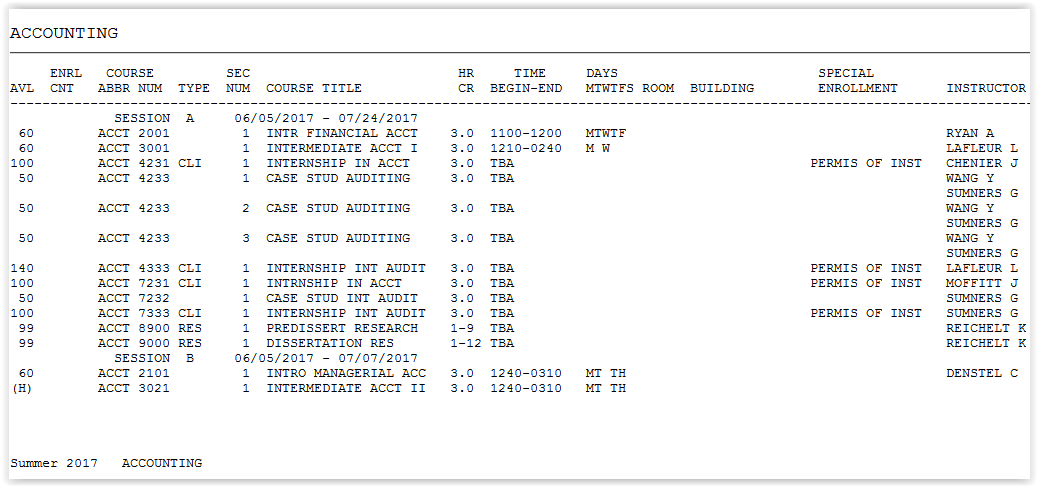 the accounting page (an example).