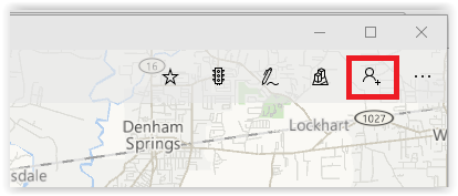 accounts button in the maps app