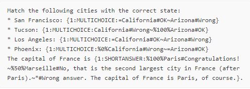 Embedded answer question example as the written code