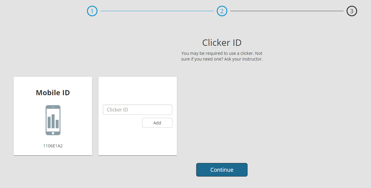 Clicker ID page