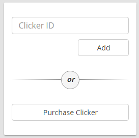 Clicker ID text box with Add button underneath it at the right