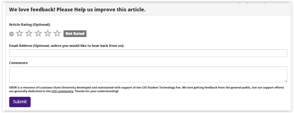 giving feedback on a grok article