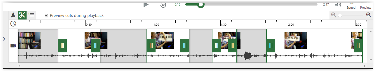 panopto video with cuts