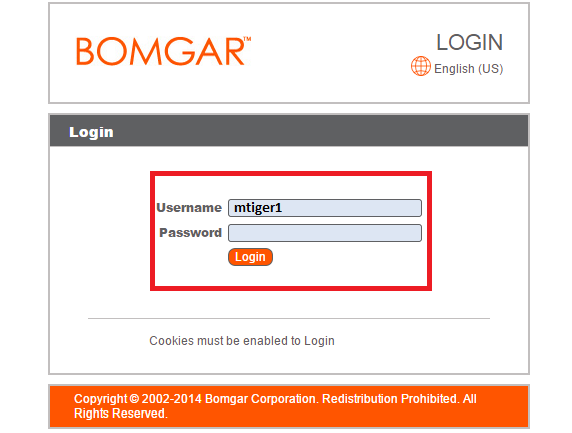 Bomgar login