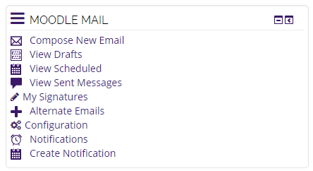 Moodle Mail block on Moodle