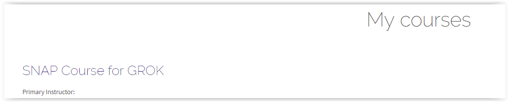 my courses section of the lsu online homepage