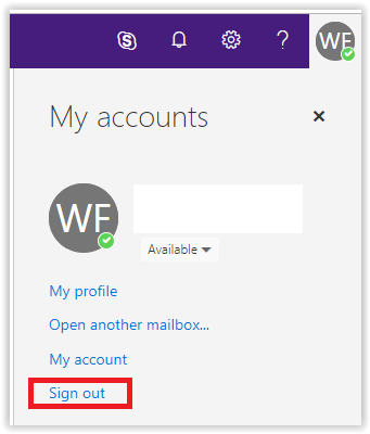 Sign out of LSUMail option