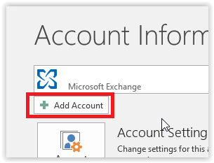 "add account" button is highlighted in the info window