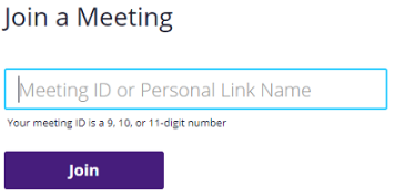 Join meeting or personal link field