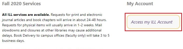access my ILL account button
