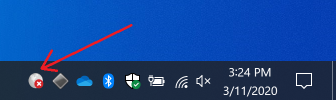 GlobalProtect application icon in taskbar