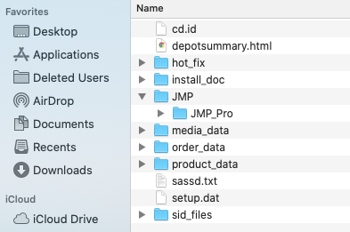 JMP location in Mac Finder