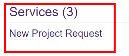 new project request highlighted