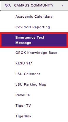 MyLSU campus community tab updated and boxed