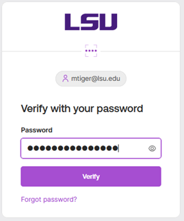 entering password